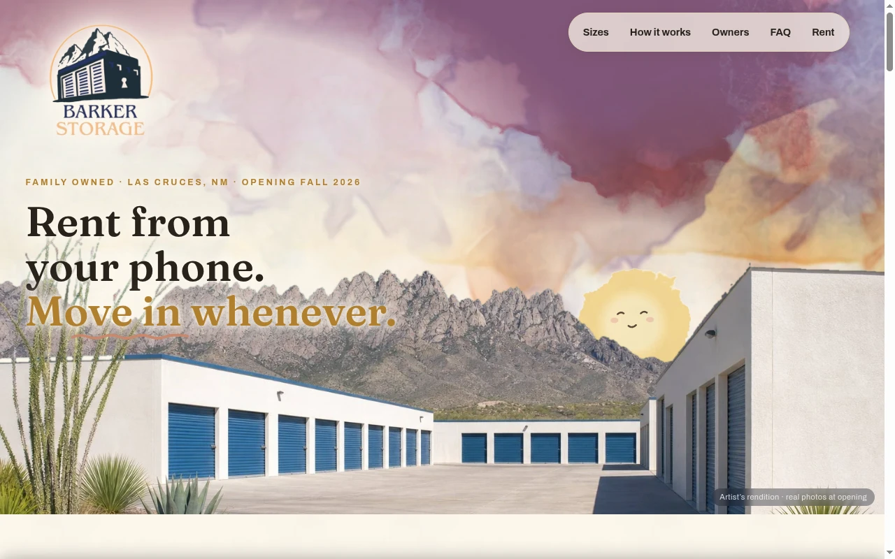 Barker Storages website in development