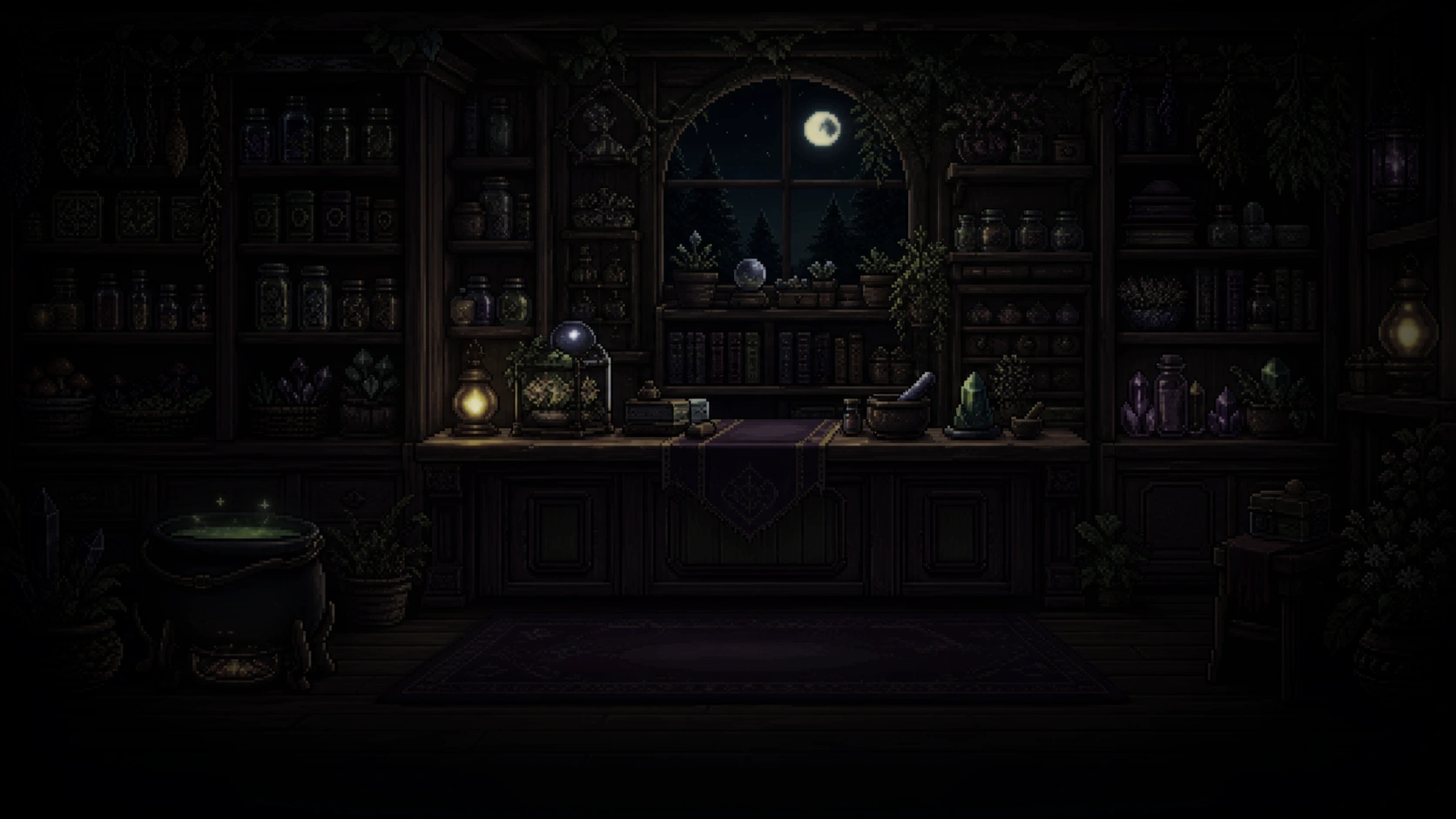 Warm pixel-art room created as BAYMAX Vault project artwork